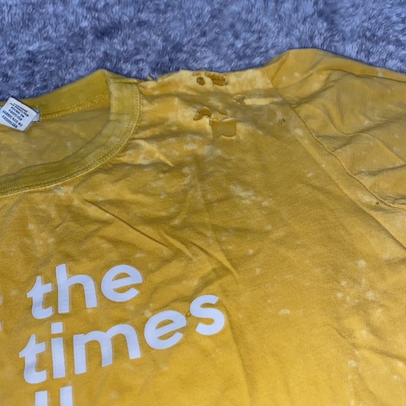 Yellow Distressed Tee - Picture 2 of 5